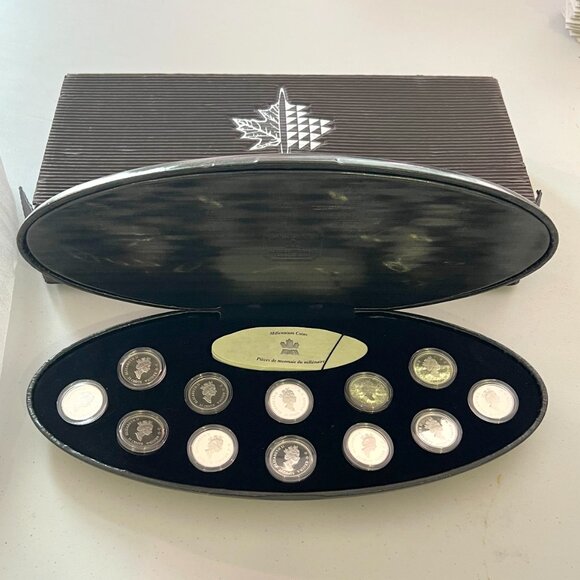 Canada 2000 Millennium 0.925 Sterling Silver 12 x 25¢ Coin Set + Case & COA! - Picture 7 of 16